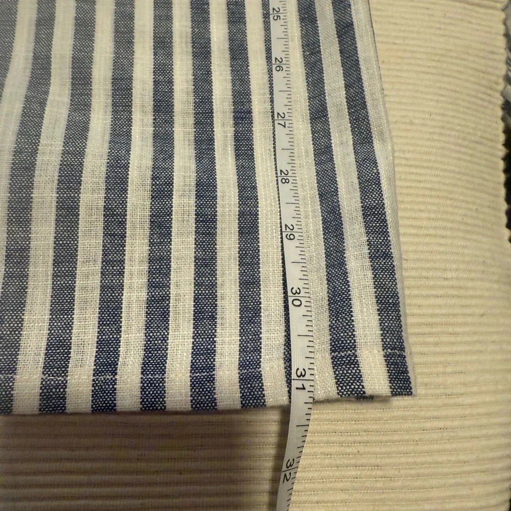Aqua Striped Wide Leg Pants in Blue and White - Picture 6 of 10